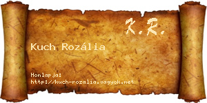 Kuch Rozália névjegykártya